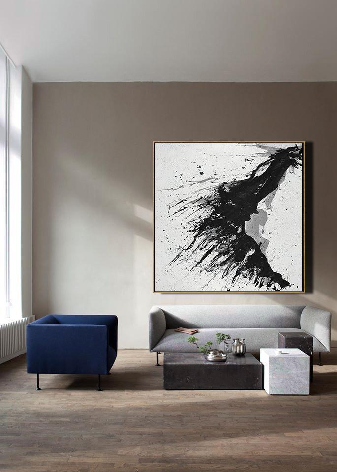 Minimalist Drip Painting #MN323A - Click Image to Close